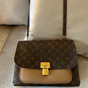 Louis Vuitton Marignan 2way Shoulder Bag Hand Bag Monogram Sesame Women!